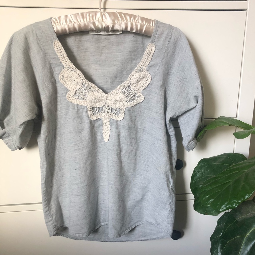 ULLA JOHNSON Organic-cotton blouse  size 2